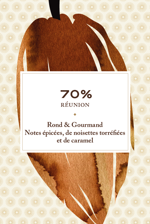 70% Île de la Réunion<br>Cacao Rare